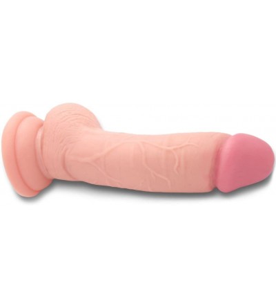 Dildos Realistic Suction Cup Dildo with Testicles - Veined Shaft and Tapered Tip for Masturbation or Pegging - CS186SXLLRW $1...