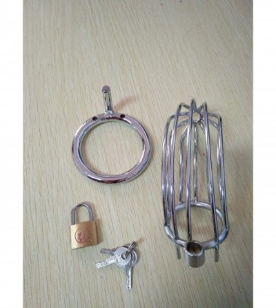 Chastity Devices 50 mm Ring Silver Male's Stainless Steel Male Equipment cage True Stainless Steel - C318RML92K6 $7.83