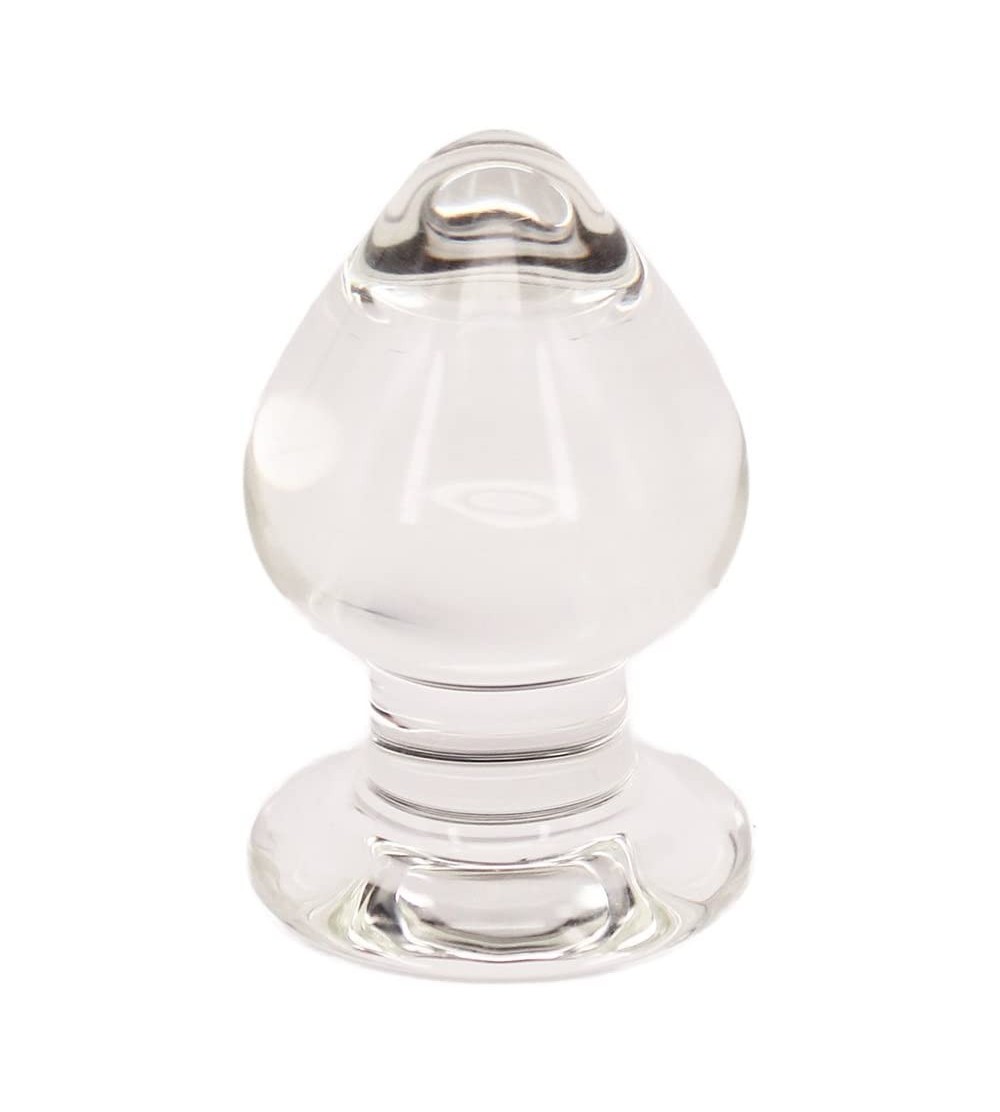 Anal Sex Toys Anal Trainer Butt Plugs NOT for Beginners- Glass Anal Sex Toy Butt Plugs (Clear) - CF1845NMUZI $12.09