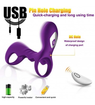 Penis Rings Stable Quality Cook Rings for Men Waterproof Soft Adullt Orgasm Toy Six Toyssex Multi speeds Frequency USB Rechar...