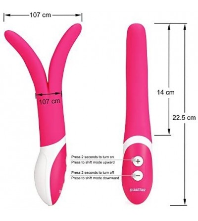 Vibrators Double Bifurcation Multi-Speed Massager- Wireless Waterproof- Power Vibrator Wand Massager (Pink) - Pink - CB187N78...