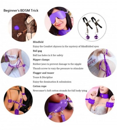 Paddles, Whips & Ticklers BDSM Restraints Sex Toys Bondage Restraints Set Fetish Bed Restraints Cosplay Kits for Beginners SM...