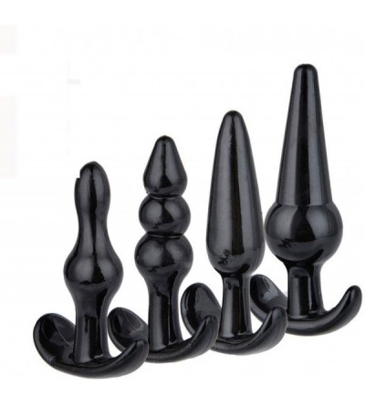 Anal Sex Toys Real Like Soft Silicone Trainer Kit ánáles Plug Beginner Set for Women and Men Small Size (Black) - Black - CV1...