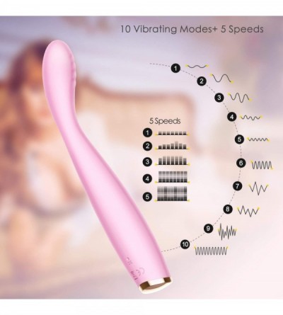 Vibrators Powerful G-Spot Vibrator Dildo with Textured Tip Bendable Shaft for Precise Clitoris Stimulation- Clitoris Stimulat...