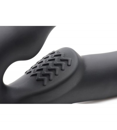 Vibrators Evoke Rechargeable Vibrating Silicone Strapless Strap On- Black - Black - CQ18G4QQ6WI $50.23