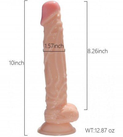 Dildos 10 Inch Realistic Dildo G Spot Stimulator with Strong Suction Cup Body-Safe Material Lifelike Huge Penis Sex Toys for ...