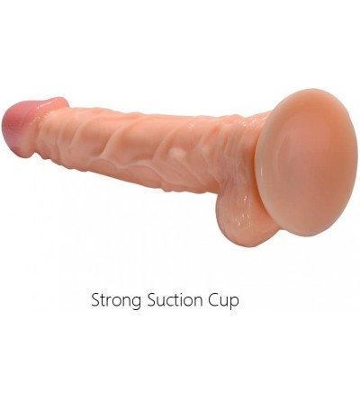 Dildos 10 Inch Realistic Dildo G Spot Stimulator with Strong Suction Cup Body-Safe Material Lifelike Huge Penis Sex Toys for ...
