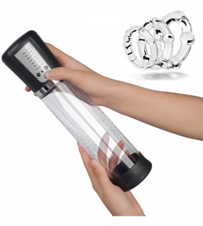 Pumps & Enlargers Electric Massage Vacuum Pump Tool with 5 Powerful Modes Suction- with 3 Rings - CF19DZ7HZG5 $40.53