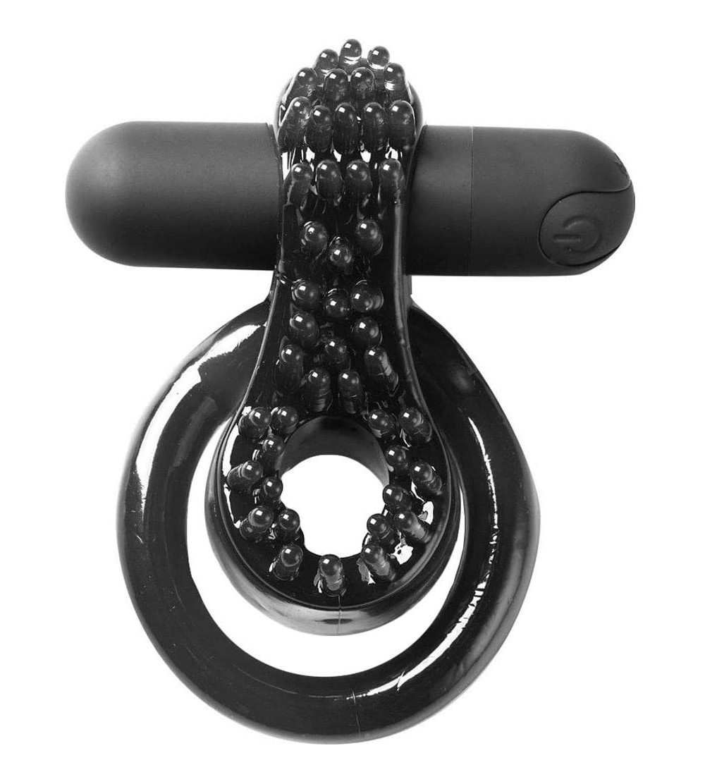 Penis Rings Jagger- Rechargeable Vibrating Erection Enhancer (Black) - Black - CO18EUO2SCS $17.91