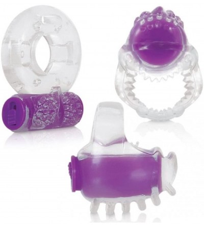 Penis Rings Cock Ring True Kit - Purple with Free Bottle of Adult Toy Cleaner - CI18CZI2G92 $13.76