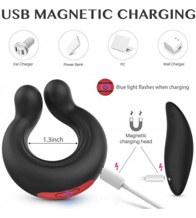 Penis Rings Penis Ring Vibrator Sex Toy with 9 Vibration Modes- Wireless Remote Control Silicone Material Waterproof Recharge...