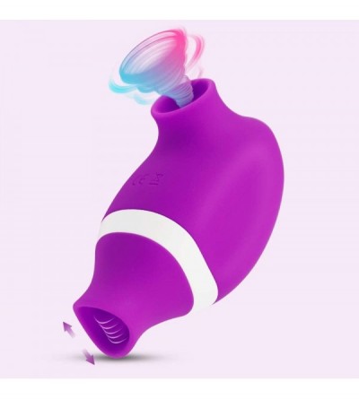 Vibrators Sucking & Licking 2 in 1 Clitoral Vibrator for Double Stimulation- Clit Suker Tongue Vibrator Stimulator for Oral S...