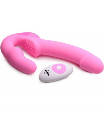 Vibrators Urge Silicone Strapless Strap On with Remote- Pink (AF706) - Pink Silicone Strap On Dildo with Remote - CW18HTH7MII...