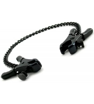 Restraints Nipple Clamps Plier with Chain- Black - Black - CG1137Q4L5B $33.87