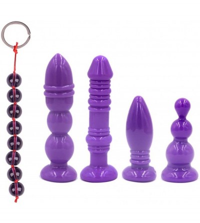 Anal Sex Toys Anal Trainer Kit Silicone Beginner Starter Sexy Toys Set Anal Plug Sensuality Toys-Pack of 5-Purple - CF18Y2YL5...