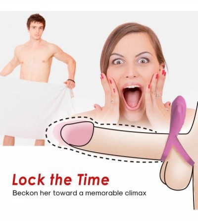 Penis Rings Cock Ring Vibrator with Double Ring- Vibrating Silicone Penis Ring for Male Longer Lasting Erection Enhancing-Rec...