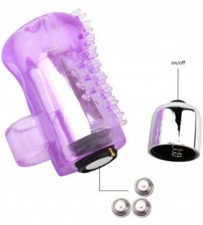 Vibrators Purple Mini Waterproof Silicone Finger Mas'sag'e V-î-br'ati'ng Set for Vibrant Couple F-î-irt'ing Toy - C219GYCD0NN...