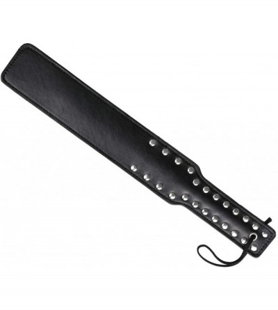Paddles, Whips & Ticklers Quality Studded Spanking Paddles- 14.7inch Faux Leather Paddle for Adults Sex Play- Black - Black -...