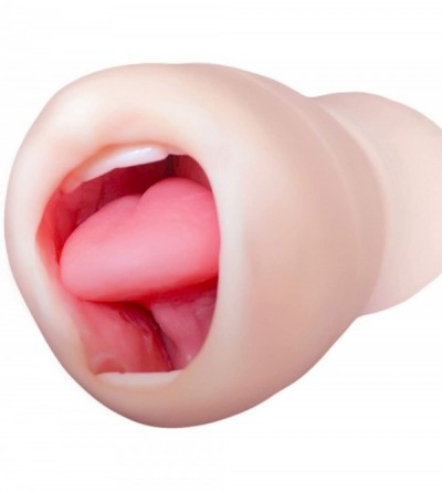 Male Masturbators Masturbator Cup Realistic Mouth with Teeth and Tongue Blow Job Stroker Oral Sex Toys Pocket Vagina Pussy fo...