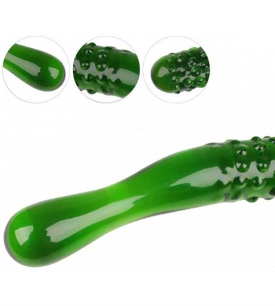 Anal Sex Toys Glass Wand Anal Plug Crystal Cucumber Butt Plug Glass Anal Dildo Prostate Massager Sex Toy for Male Female Mast...