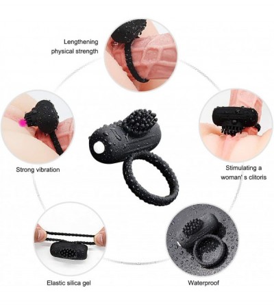 Penis Rings Full Silicone Vibrating Cock Ring - Waterproof Penis Ring Vibrator - Sex Toy for Male or Couples T-Shirt- Sunglas...