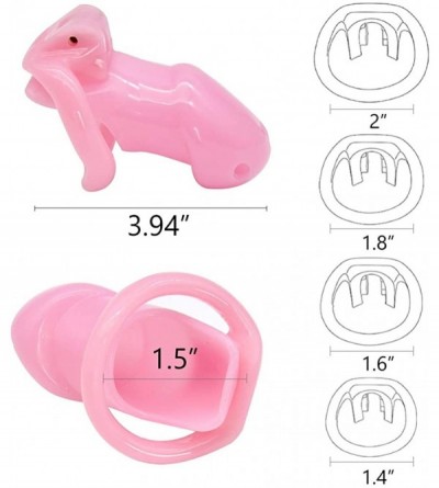 Chastity Devices Male Chastity Cage with 2 Brass Locks- Adjustable Silicone Cock Cage with 4 Rings for Male Penis Exercise - ...