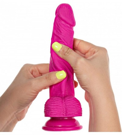 Dildos Ultra Realistic Dildo-Bendable 8" Sex Toy G-Spot Stimulator-Premium Massage Dual Density for Beginners Women with Stro...