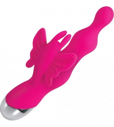 Vibrators Flutterfly - Dual Butterfly - 20 Function Clitoral and Vaginal - Rechargeable Waterproof Vibrator- Pink - C918KNL2A...