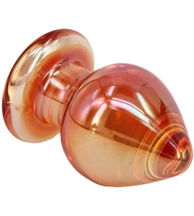 Anal Sex Toys Anal Trainer Butt Plugs NOT for Beginners- Glass Anal Sex Toy Butt Plugs (Gold) - Gold - CX1845N3ZL0 $9.55