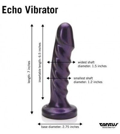 Vibrators Sex/Adult Toys Echo Vibrator - 100% Ultra-Premium Glossy Finish Flexible Silicone Dildo Harness & Suction Cup Compa...