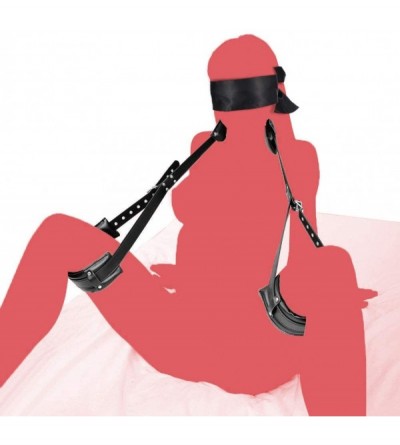 Restraints Bondage with Blindfold SM Thigh Restraint Sling Legs Binding Puttee Leather Suit Sex Toy for Women - CI11YZ0E08B $...