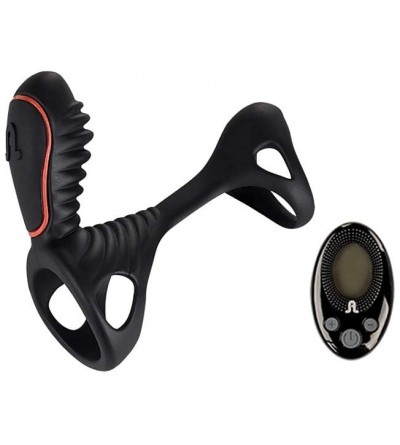 Penis Rings Gladiator Remote Controlled Cockring- Black - CH12B89HE9X $41.42