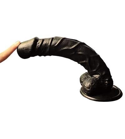 Dildos 10 inch Realistic Dîldɔ for Women Massager Toy with Suction Cup Safety Waterproof (Color Black) - CO1976XAD2I $41.07