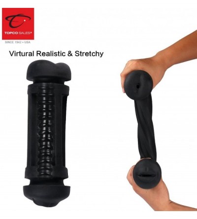 Male Masturbators Male Masturbator Cup - CyberSkin Stealth Double Stroker Mouth & Ass with Adjustable Suction Cup- Realistic ...