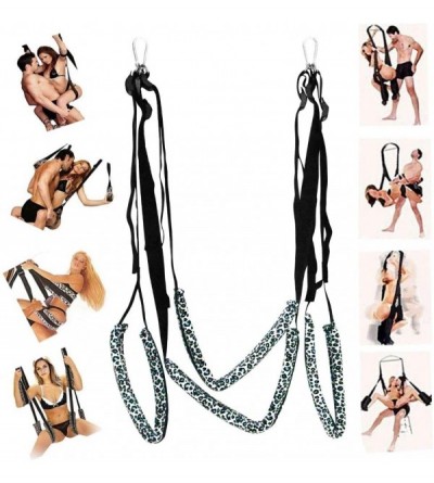 Sex Furniture Silver Leopard Sex Swing- 360 Degree Spinning Indoor Hang Swing with Adjustable Straps for Couple Flirting Play...