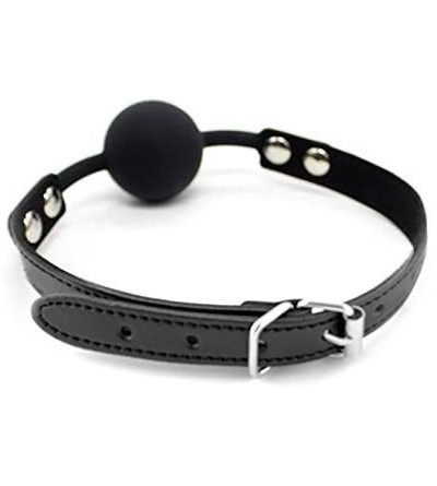 Gags & Muzzles Ball Gag Silicone Black by HappyNHealthy - Black-Without Nipple Clamp - CZ11WJABNWJ $11.58