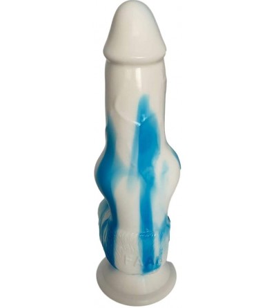 Dildos Silicone Dildo Irregular Multi Color Patterns White Blue Suction Cock Half Animal Dog Half Realistic Adult Sex Toy for...