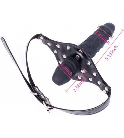 Gags & Muzzles Double-Cock Dildo Penis Mouth Gag Mouth Plug Penis Gag with Multi-Function Oral Fixation Mouth Stuffed Bondage...