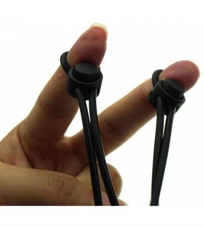 Penis Rings 2PCS Conductive Silicone Loops Adjustable Rings Electro Massager E stim Accessories for Men Couples (Black) - C11...