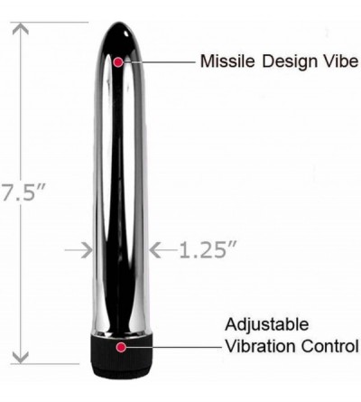 Vibrators Slimline Sensual Pleasure Vibrator 7.5 Inch Silver - C111HK8H3E3 $21.60
