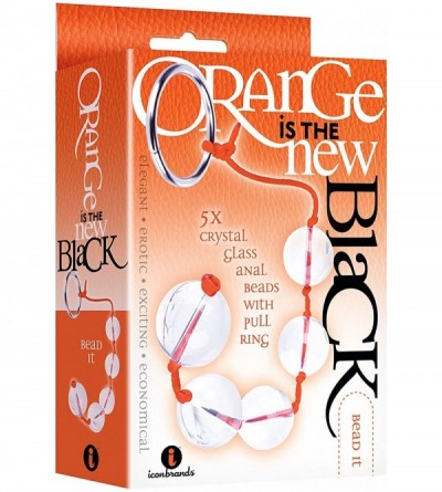 Anal Sex Toys The 9's- Orange Is The New Black- Bead-It! 5X Glass Anal Beads- BDSM Glass Anal Toy - CQ17YY6ONU5 $6.87