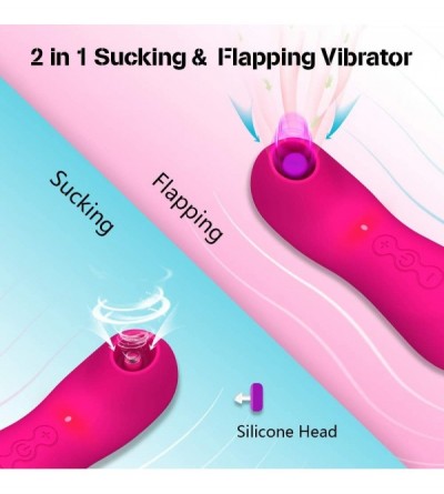 Vibrators Sucking & Flapping 2 in 1 Clitoral Vibrator for Vagina Stimulation - Clit Sucker Vibrators Stimulator for Oral Sex ...