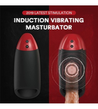 Male Masturbators 2019 New Electric Male Masturbator Cup with Automatic Induction and 10 Powerful Vibrations Modes- 3D Realis...