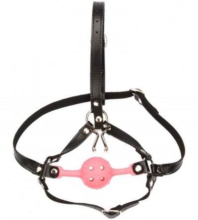 Gags & Muzzles Open Mouth Gag with Nose Hook - SM Leather Fetish Fantasy Extrem Spider Gag - Head Harness Restraint - BDSM Fl...