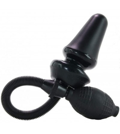 Anal Sex Toys Inflatable Silicone Anal Plug in Black and Jo H20 Water Based Lube (1 oz) - CZ18IX33XGH $26.24