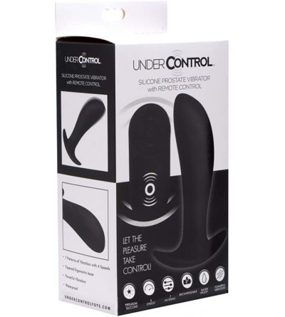 Vibrators Silicone Prostate Vibrator with Remote Control- Black- 1 Count - CV18O5425N4 $26.85