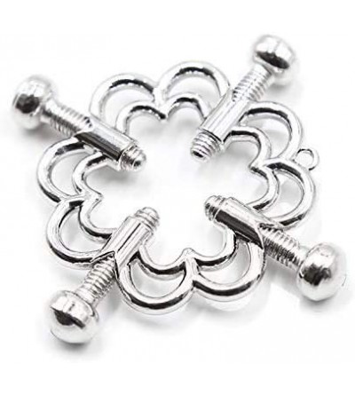 Nipple Toys Flower pattern Adjustable Clamps with Metal Chain - C718AYG2DT5 $5.63
