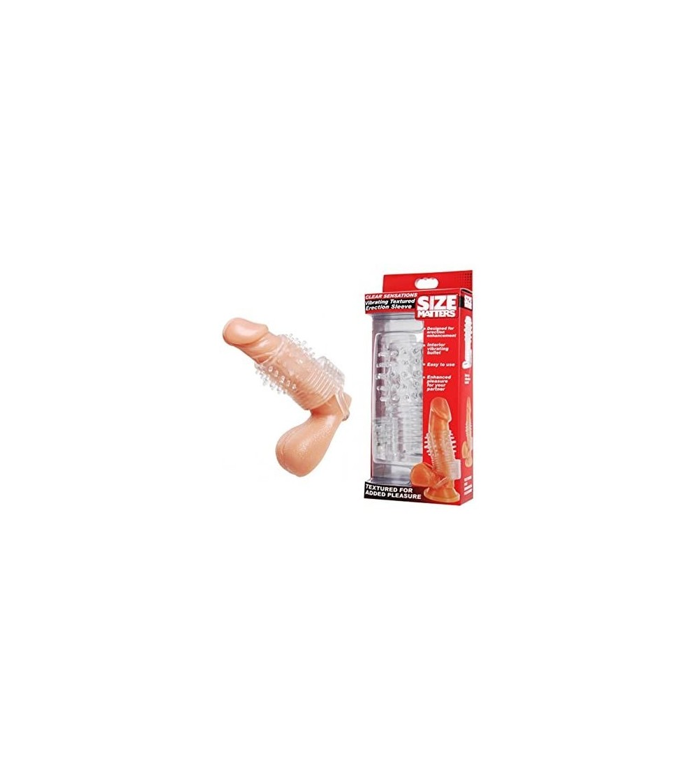 Pumps & Enlargers Size Matters Vibrating Textured Erection Sleeve (Clearstimulation and Increased Erection Enhancement With F...
