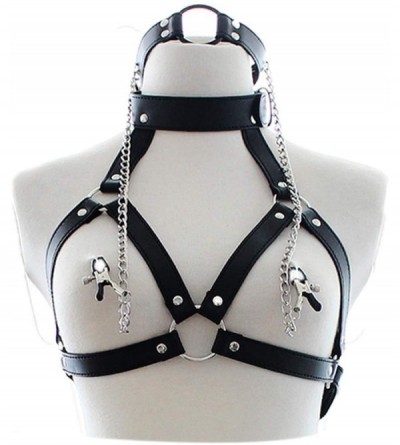Restraints Sex Bondage Nipple Clamp SM Chest Harness Breast Clamp Neck Collar Restraint for Sex Game - C211RB2VTD9 $33.03