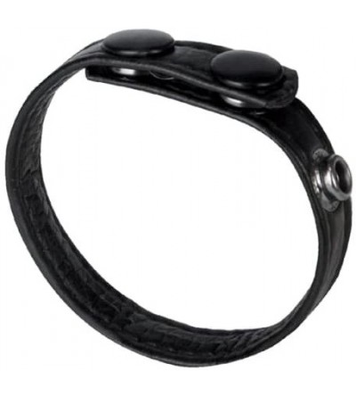 Penis Rings Adjustable Snap Cock Ring- Black - CO11HG1A9ET $25.54